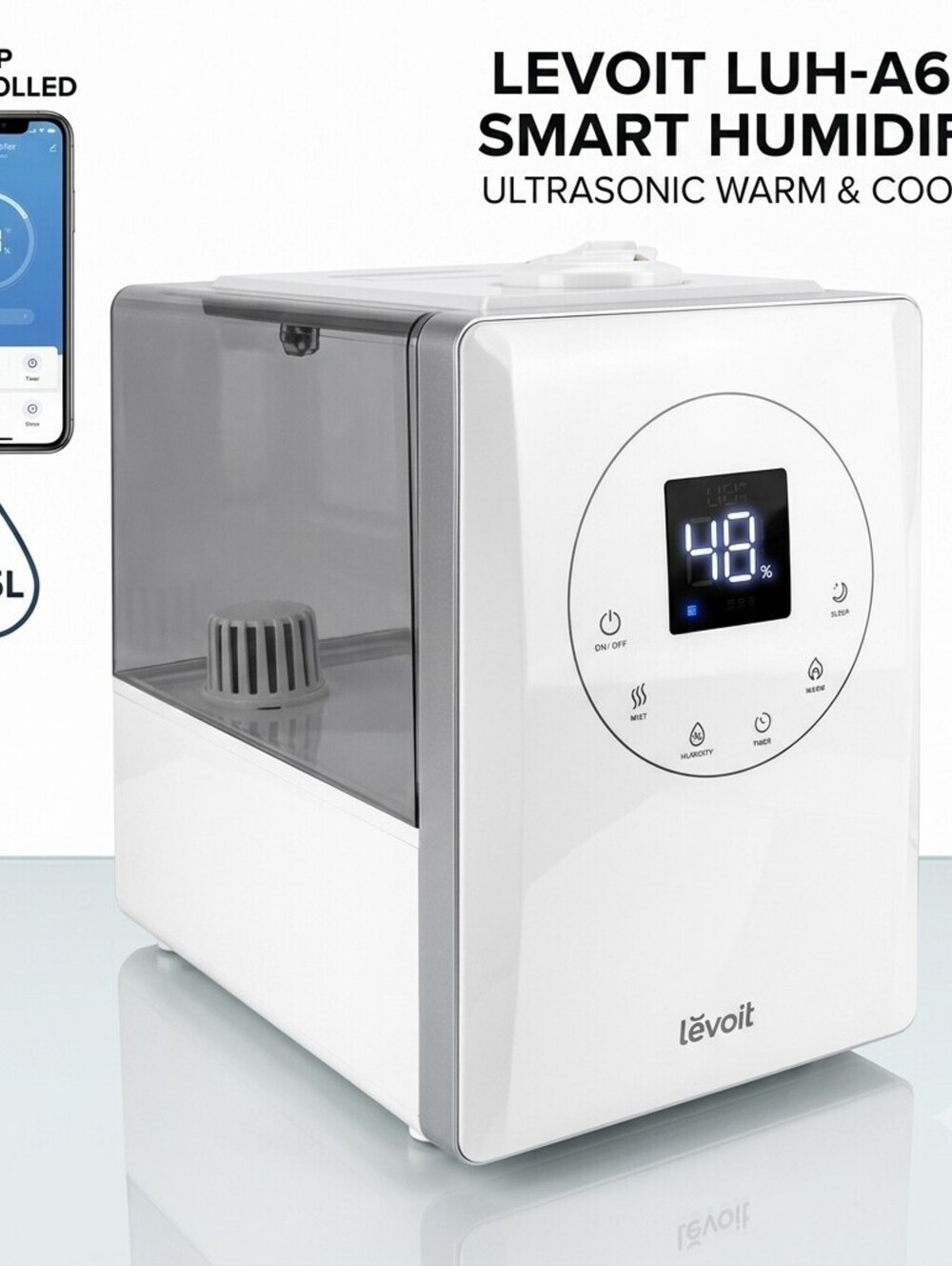 Levoit LUH-A602S Smart Humidifier WiFi App Controlled Tested Excellent Condition